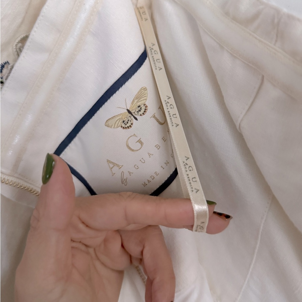 Agua by Agua Bendita Alheli Chivas Embroidered Linen Puff Sleeve Maxi Dress - Picture 6 of 11